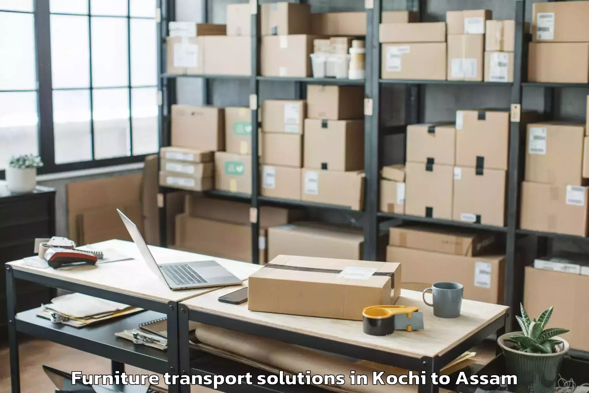 Reliable Kochi to Kokrajhar Pt Furniture Transport Solutions